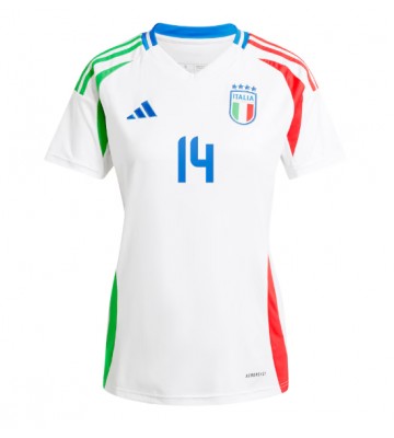 Italien Federico Chiesa #14 Udebanetrøje Dame EM 2024 Kortærmet